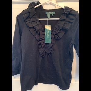 NWT RALPH LAUREN RUFFLE SHIRT